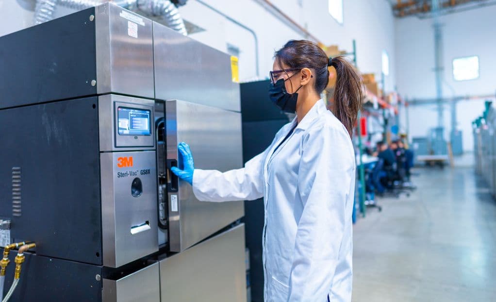 3M Steri-Vac chamber processing a small batch of EtO