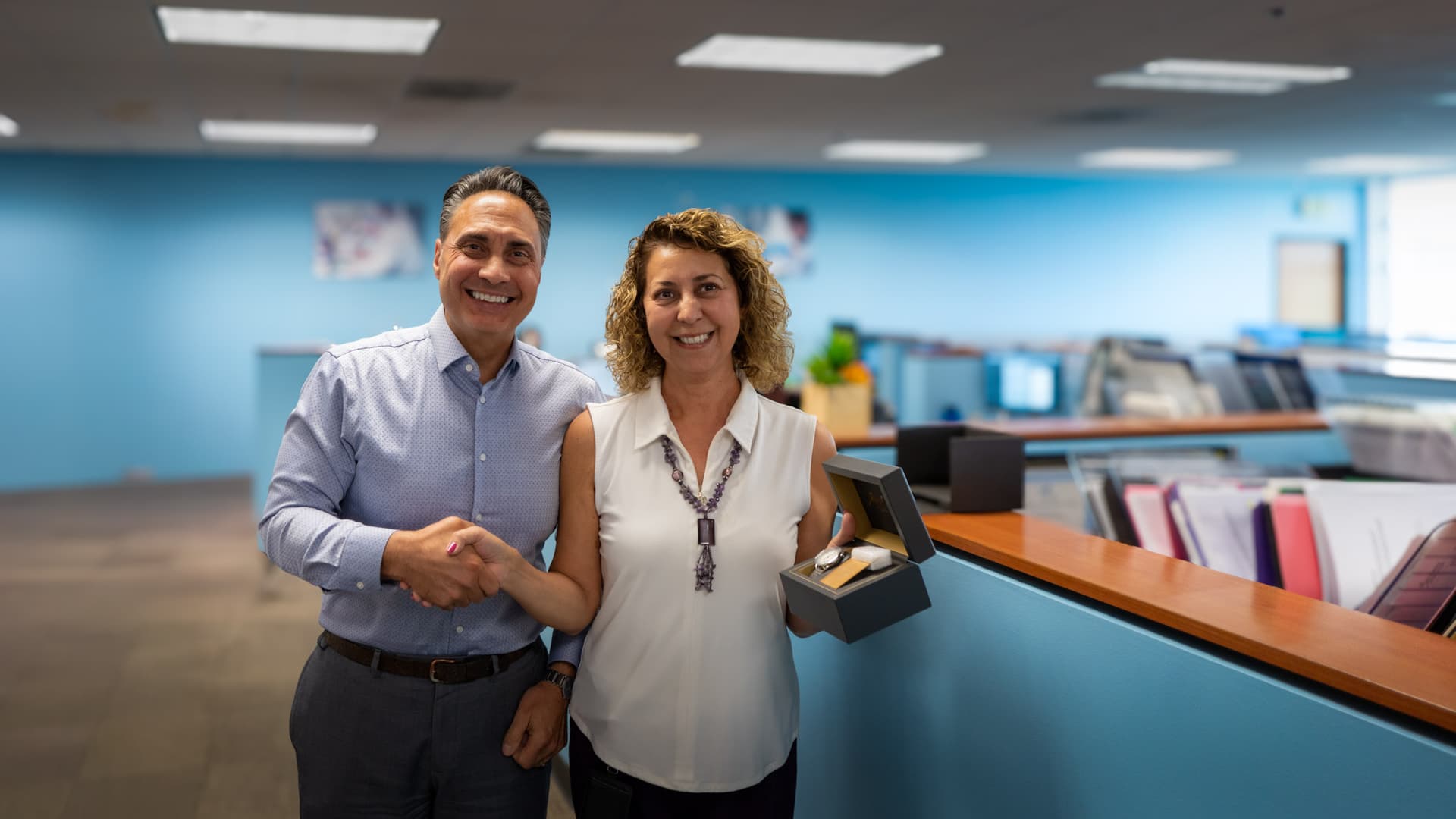 Mireya Lozano and CEO John Nino – 25-Year Anniversary at LSO